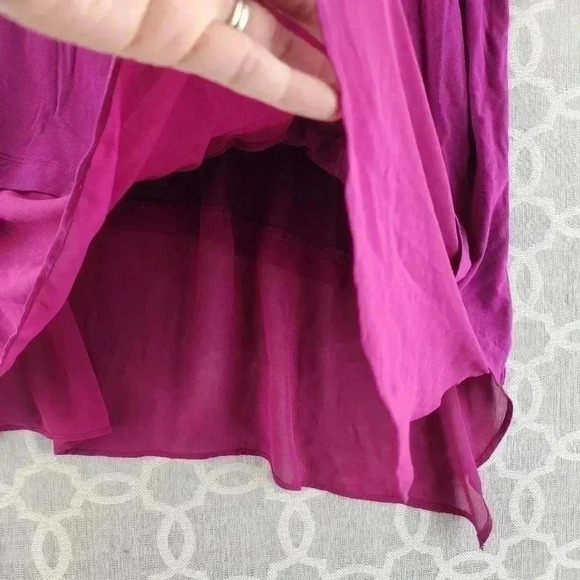 Catherine's Pink scoop neck  half sleeve asymmetrical blouse 2X - Picture 5 of 8